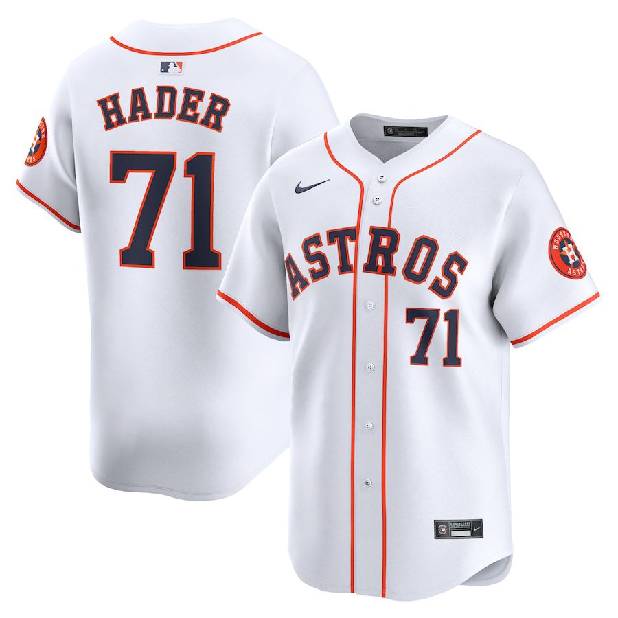 Men Houston Astros #71 Josh Hader Nike White Home Limited Player MLB Jersey->houston astros->MLB Jersey
